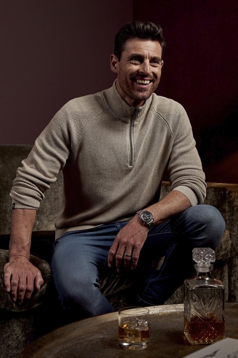 Vanguard half zip collar cotton mouline